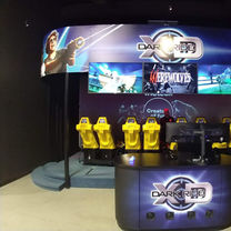 Interactive Dark Ride experience with blasters and 4D thrills at The Fun Lab in Blaine.